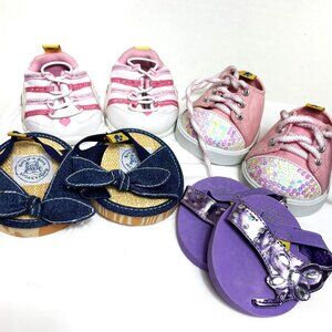 Build A Bear Workshop Lor  of 4 Pair Tennis & Sandals  Shoes